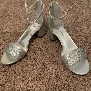 Silver Womens shoes. Low heel
